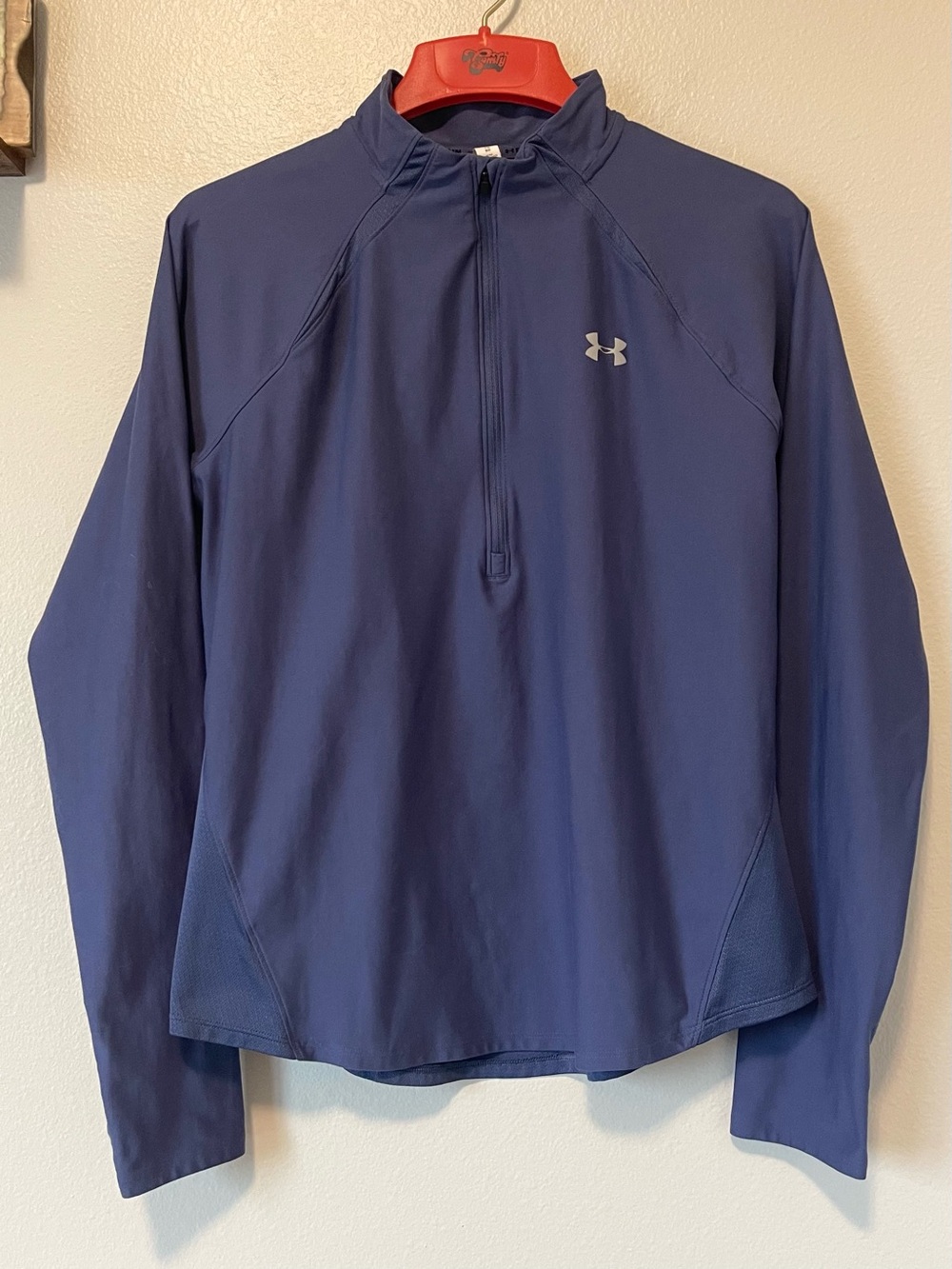 Under Armour Fitted RUN Heatgear 1/2 Zip Pullover - Ventilated & Thumbholes - XL